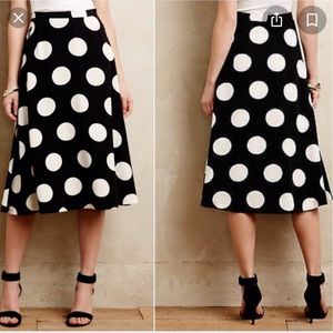 HD in Paris Deco Dot Midi Skirt Anthropologie 10